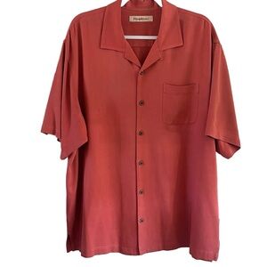 Tommy Bahama Men's Short-Sleeve Button-Down Shirt in Terracotta Men’s XL